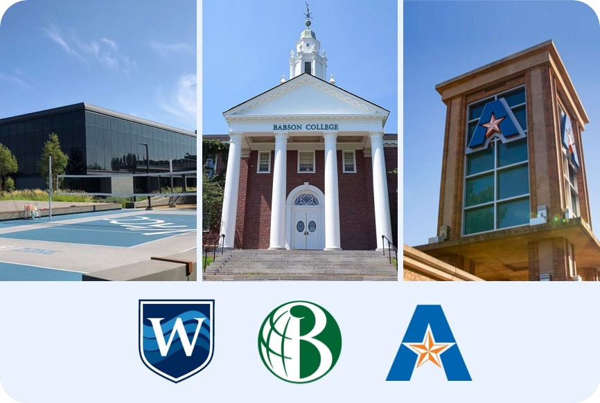 Westcliff University, Babson College, and UT Arlington